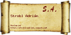 Strobl Adrián névjegykártya